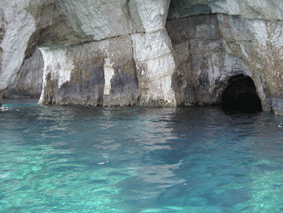 sea kayaking blue caves, zakynthos, ionian islands, greece